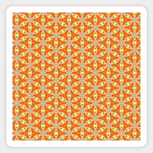 Orange Burst Pattern by Ginette Callaway Sticker